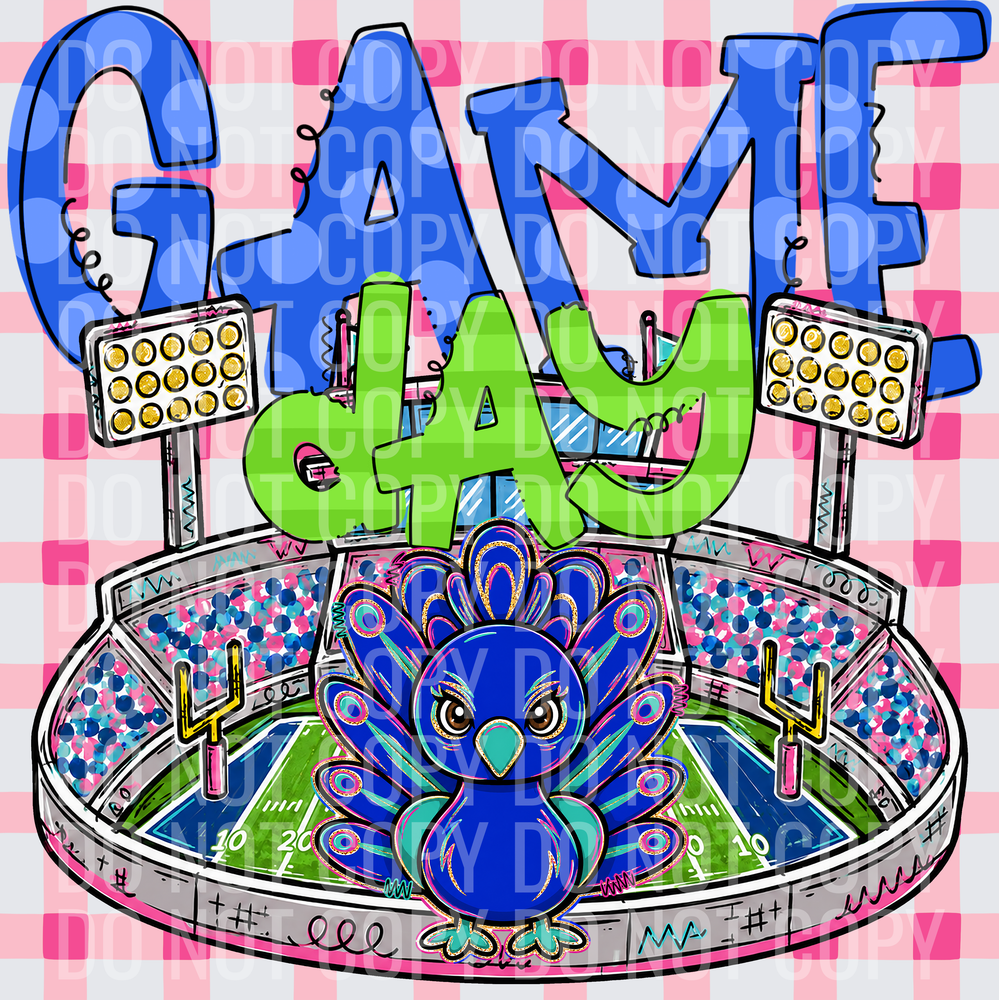 KayndiDesigns 08.26 Game Day Stadium Peacocks