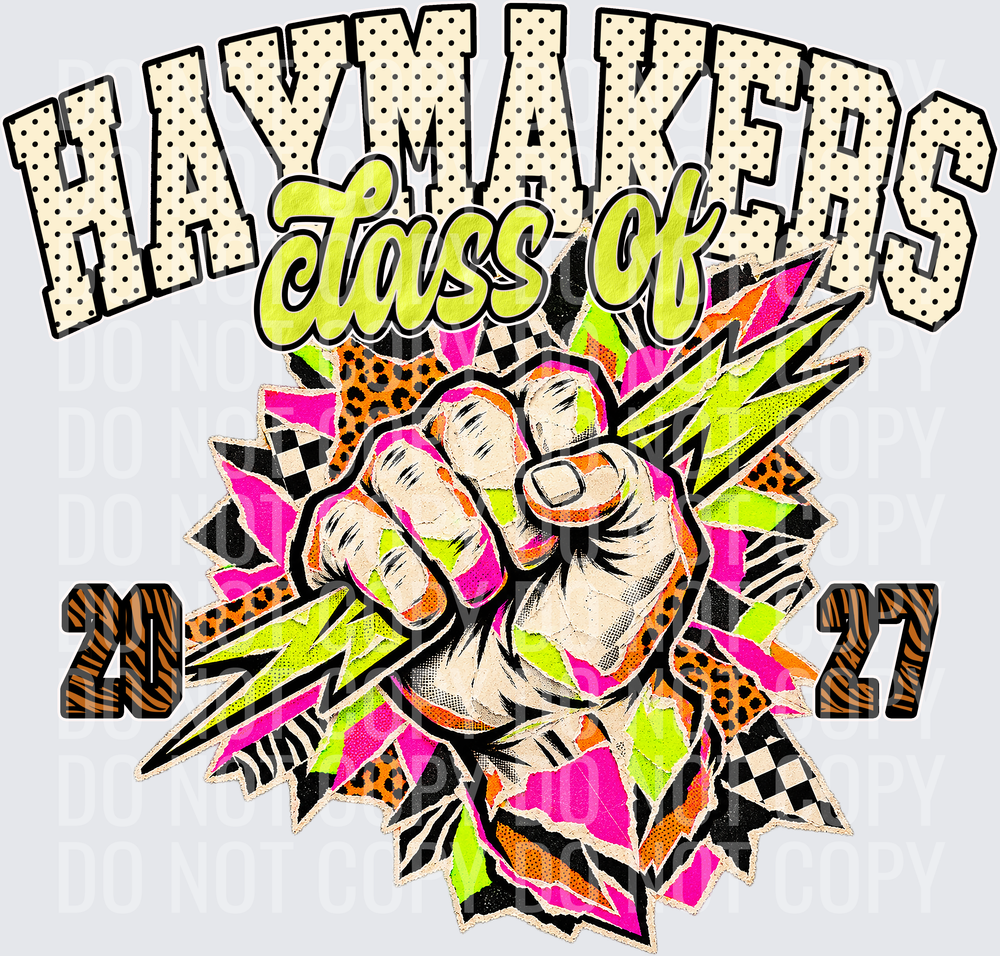 KayndiDesigns 10.26 Class of 2027 Bright Haymakers