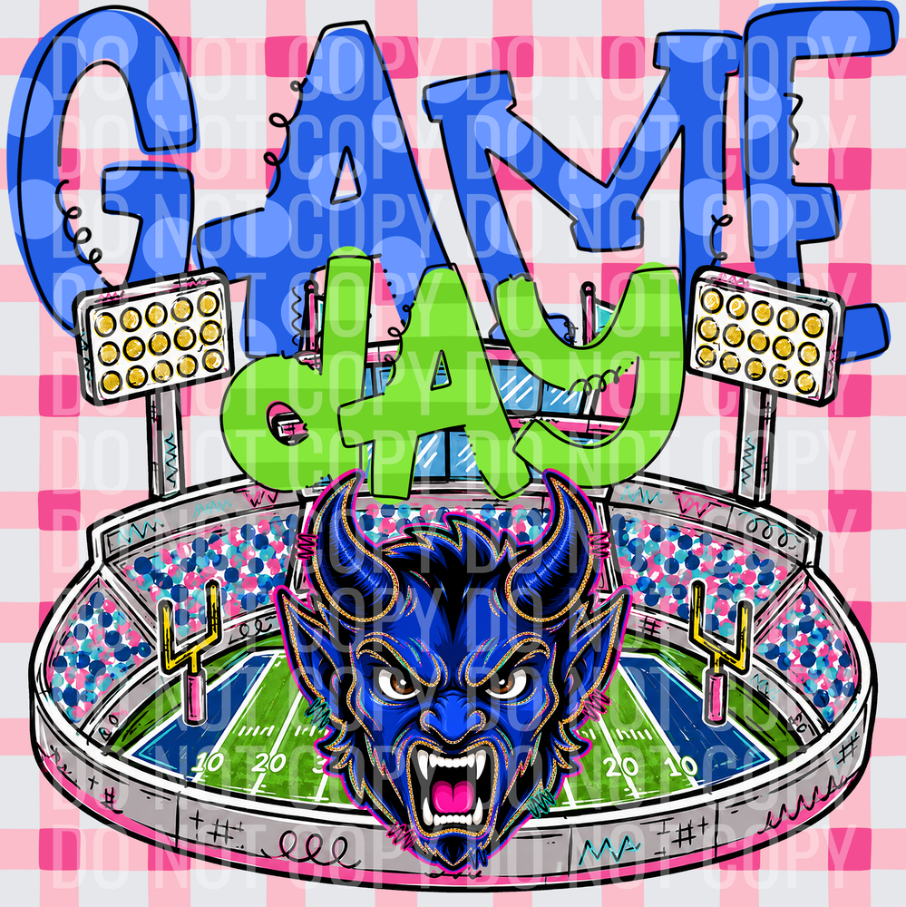KayndiDesigns 08.26 Game Day Stadium Blue Devils