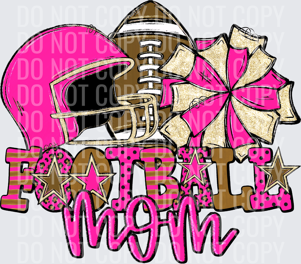 KayndiDesigns 08.26 Football Mom Hot Pink