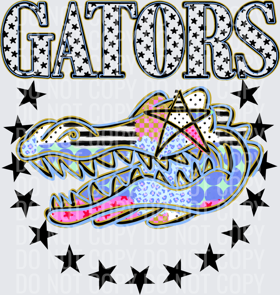 KayndiDesigns 09.26 Patchwork Varisty Stars Gators