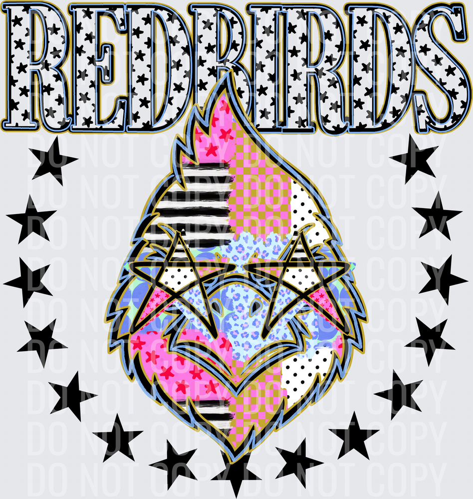KayndiDesigns 09.26 Patchwork Varisty Stars Redbirds