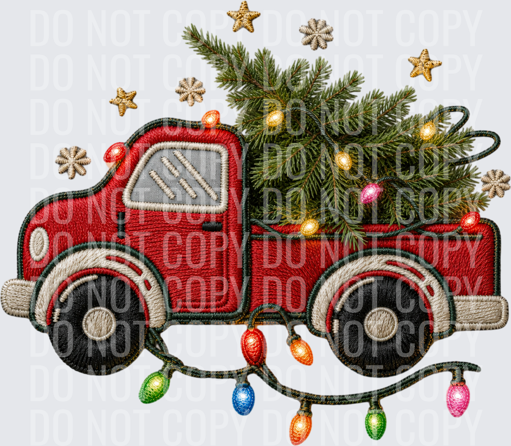 red christmas truck hwds