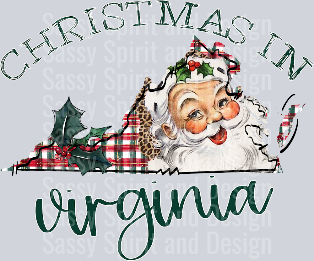 Christmas in State Santa State Set VIRGINIA