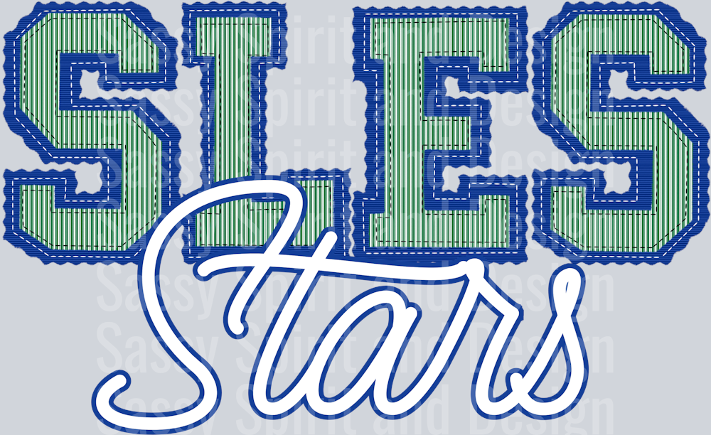 SLES STARS SEERSUCKER ROYAL GREEN