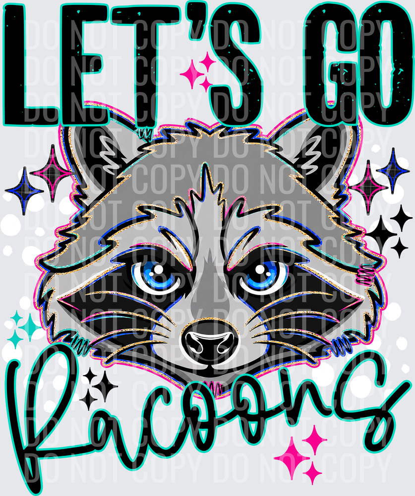 LETS GO MASCOTS RACOONS