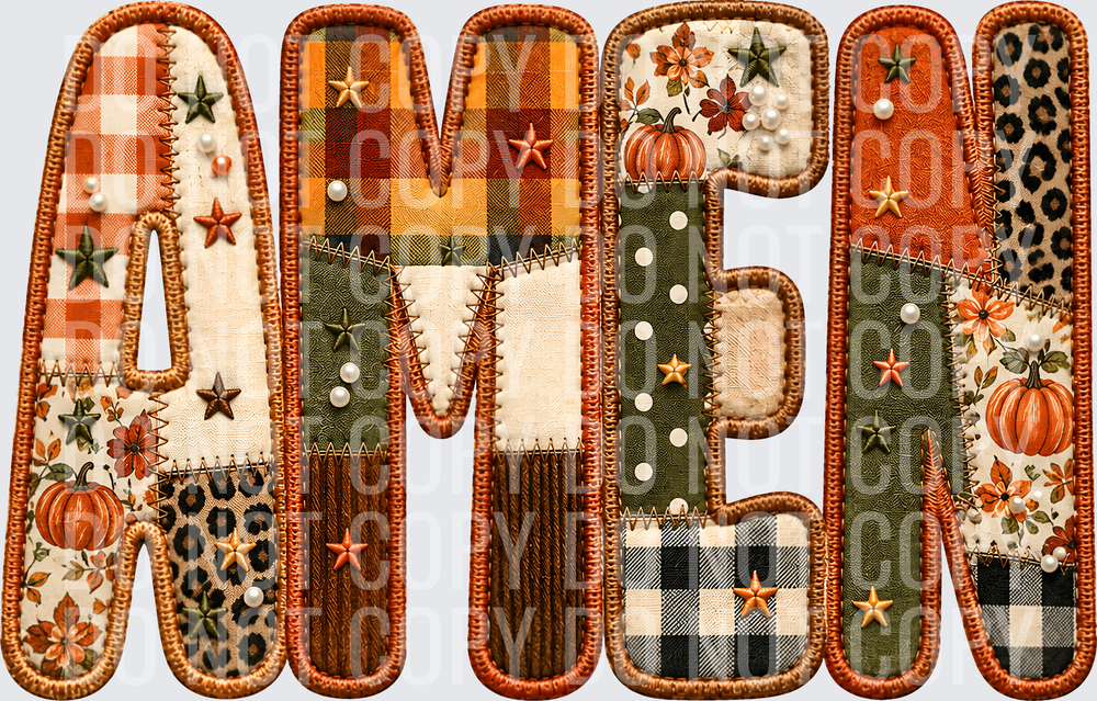 AMEN FAUX EMBROIDERY FALL
