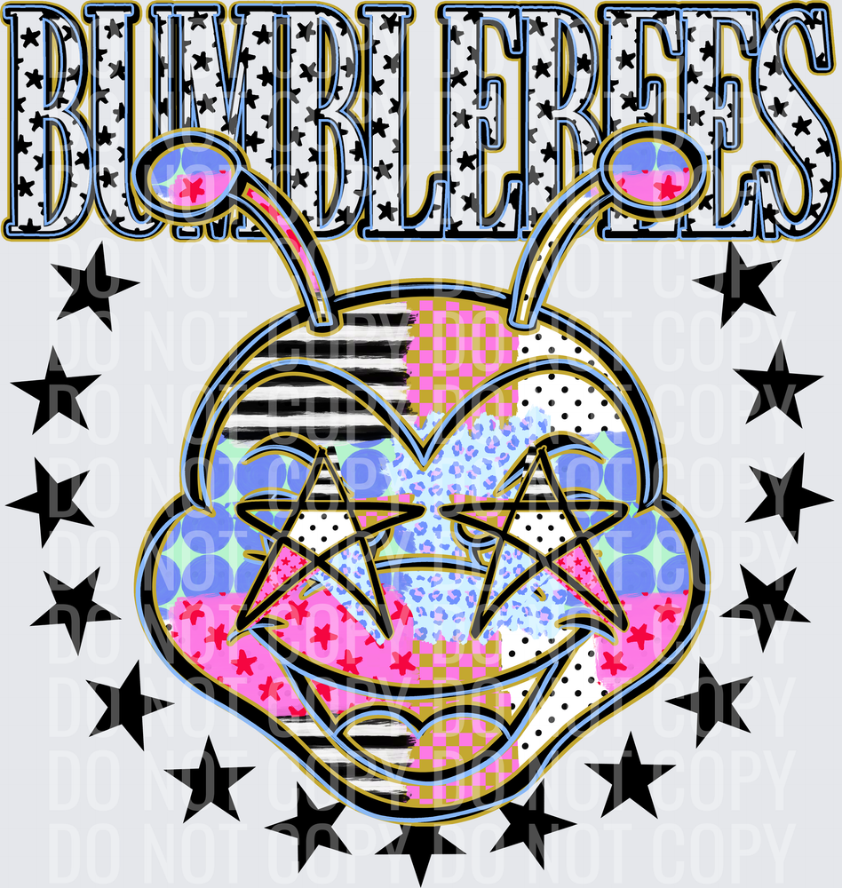 KayndiDesigns 09.26 Patchwork Varisty Stars Bumblebees