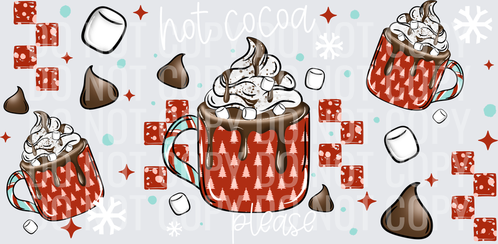Hot Cocoa 16oz wrap