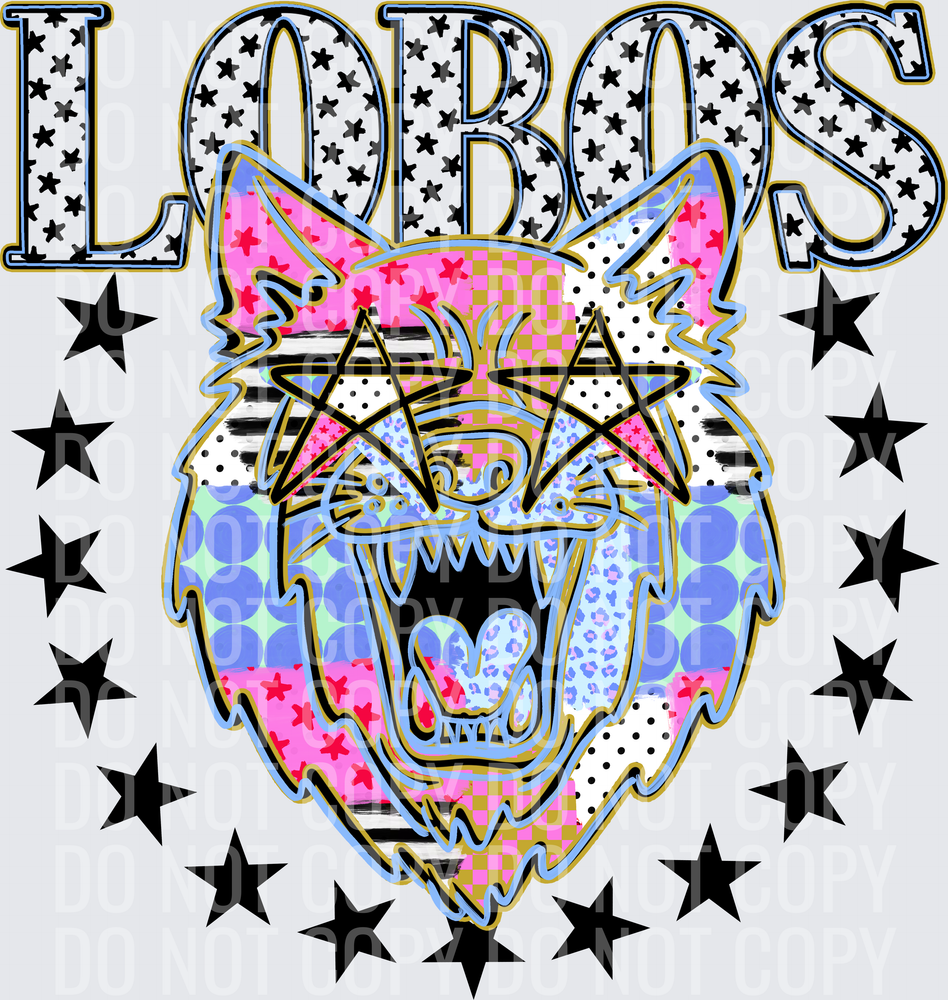 KayndiDesigns 09.26 Patchwork Varisty Stars Lobos