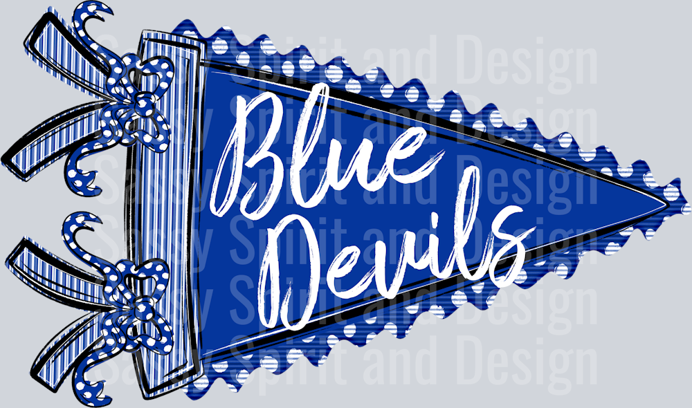 BLUE DEVILS BLUE PENNANT SEERSUCKER