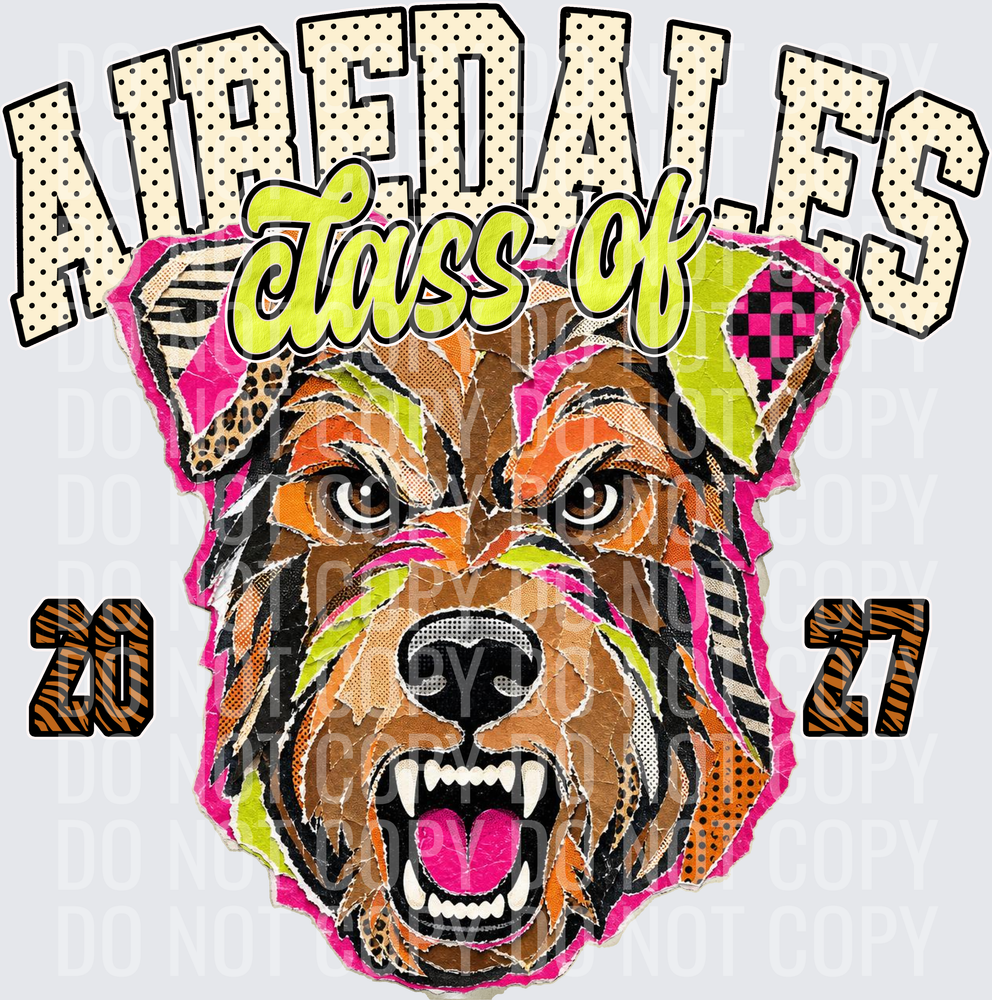 KayndiDesigns 10.26 Class of 2027 Bright Airedales