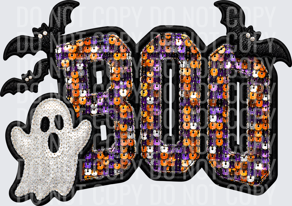 BOO FAUX SEQUIN