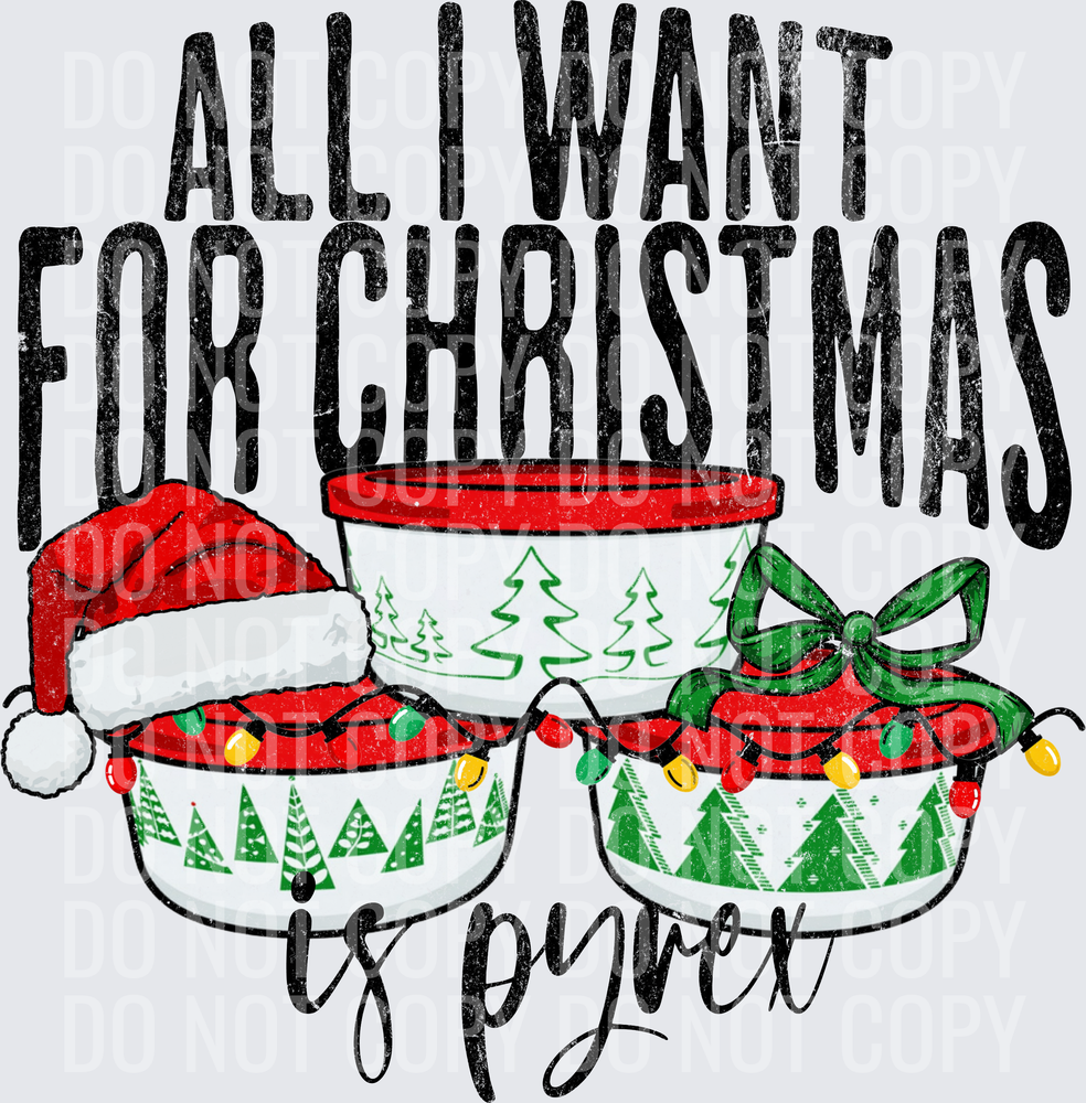 all i want for christmas is pyrex distressed