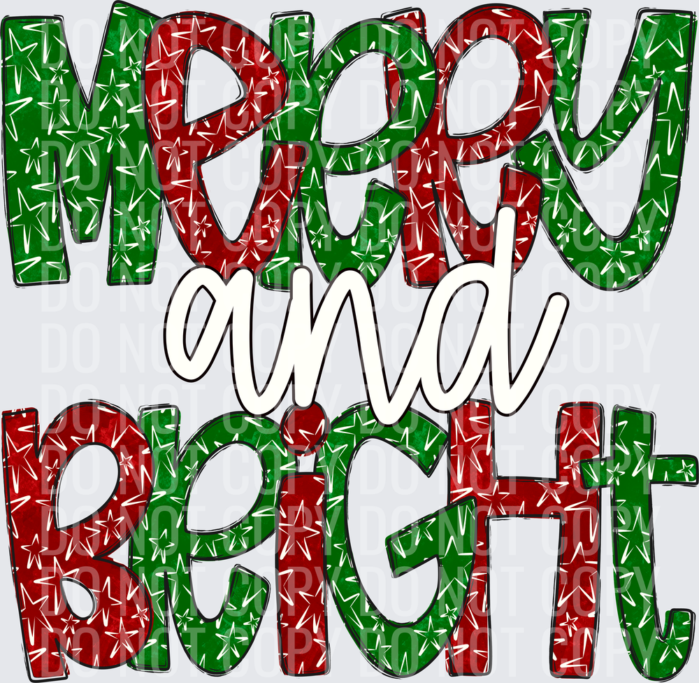 MERRY AND BRIGHT REG GREEN
