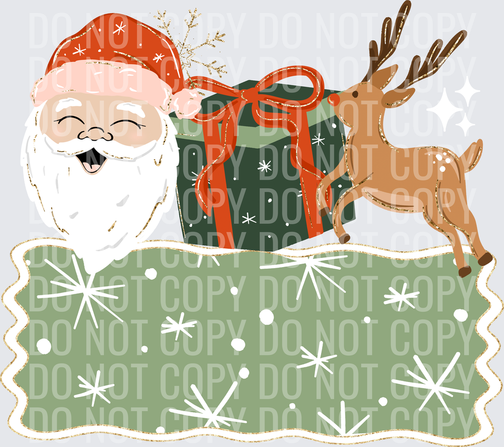 Santa light green
