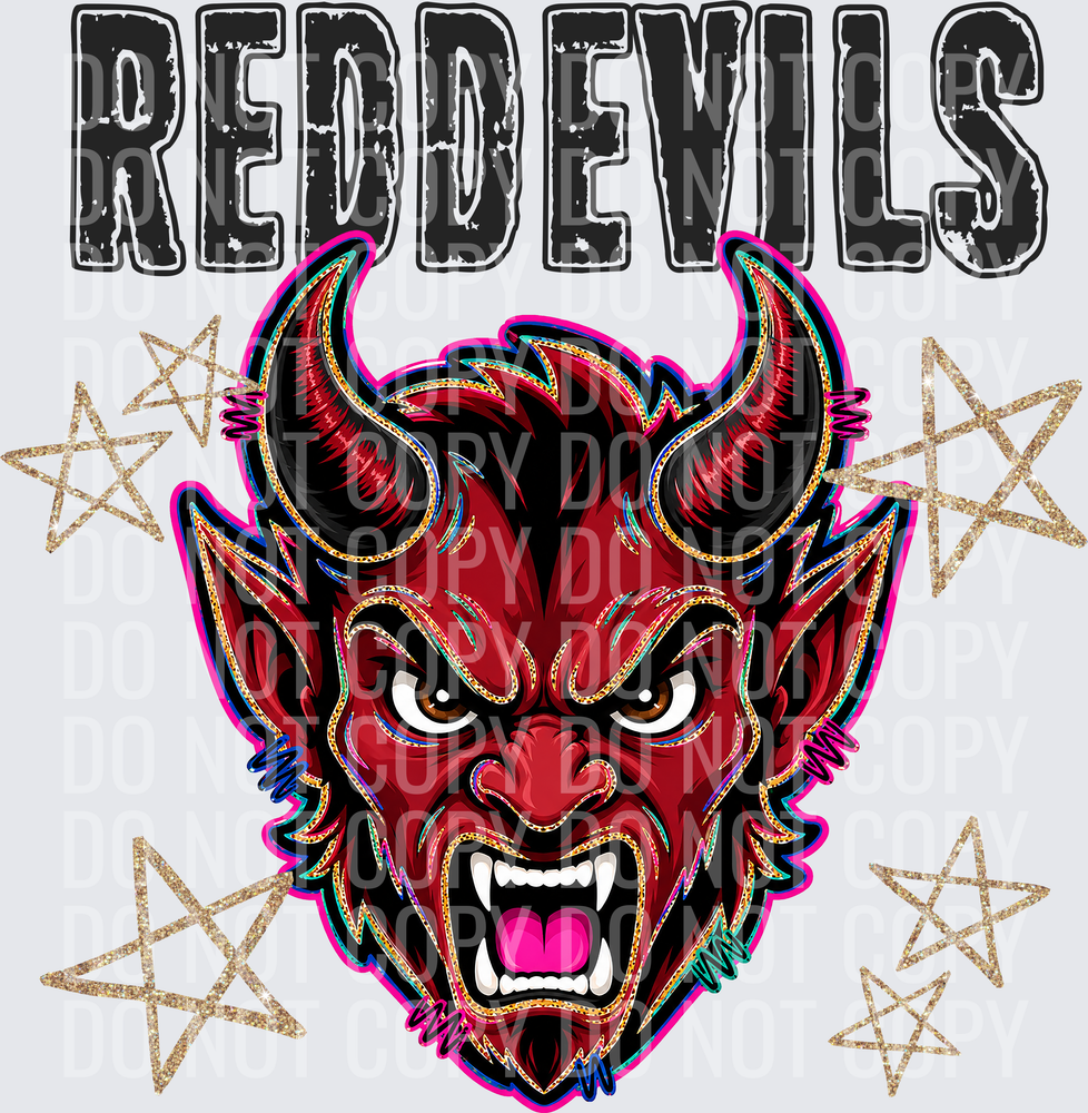 KayndiDesigns 08.26 Grunge Varsity Red Devils
