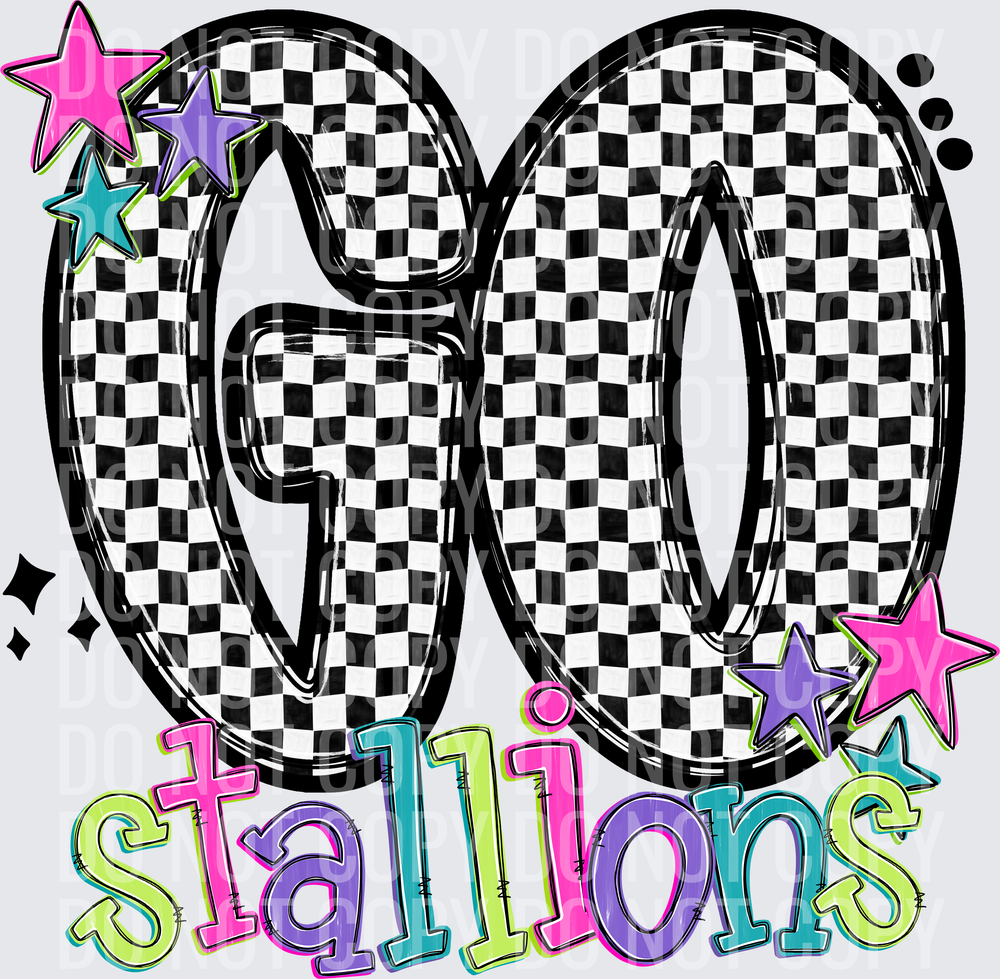 stallionsGo Checker Neons 0926-0025