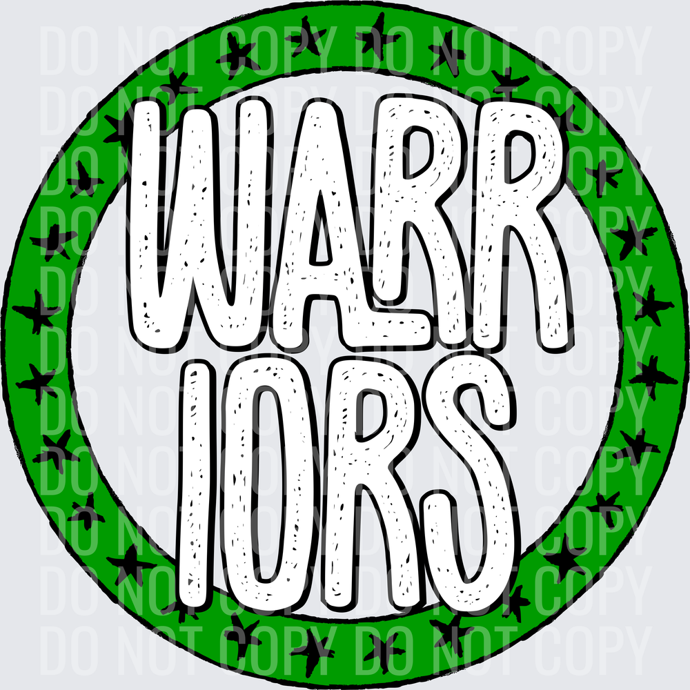 WarriorsStarCircle-GreenBlack