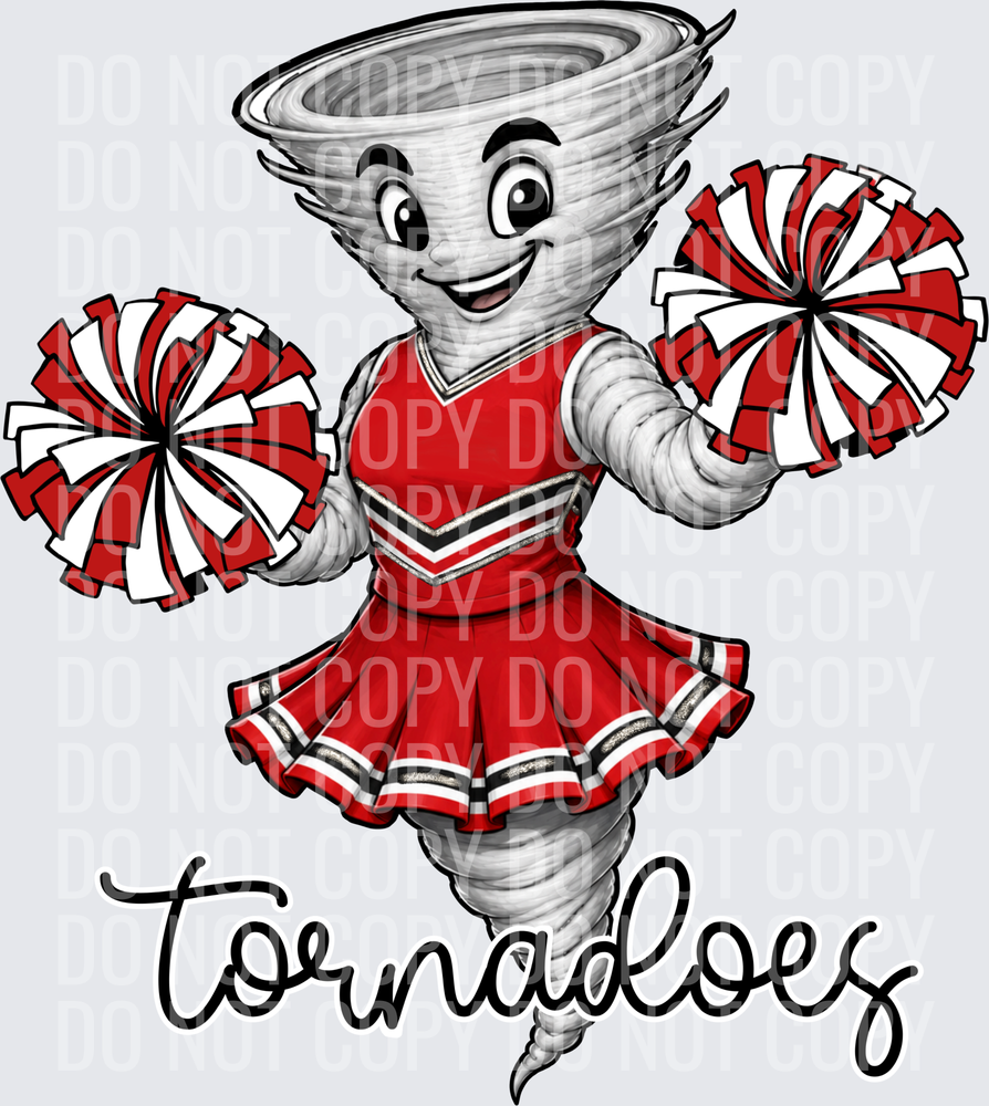 Tornadoes Cheer Red Black White