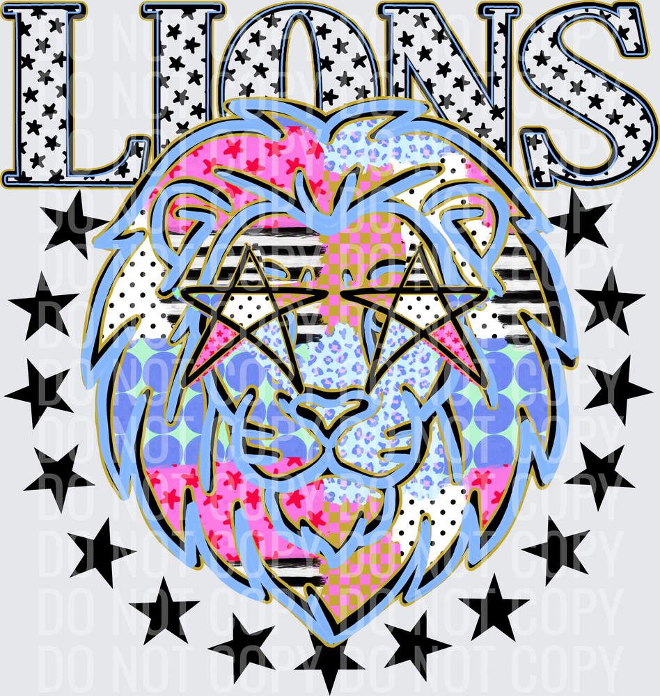 KayndiDesigns 09.26 Patchwork Varisty Stars Lions