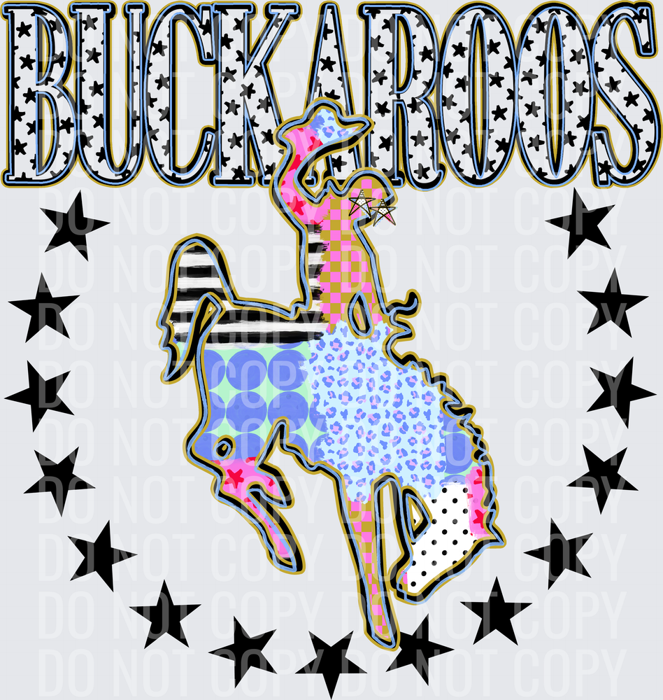 KayndiDesigns 09.26 Patchwork Varisty Stars Buckaroos