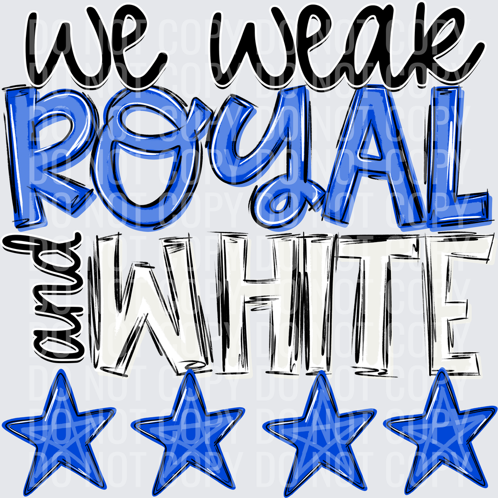 royal and white