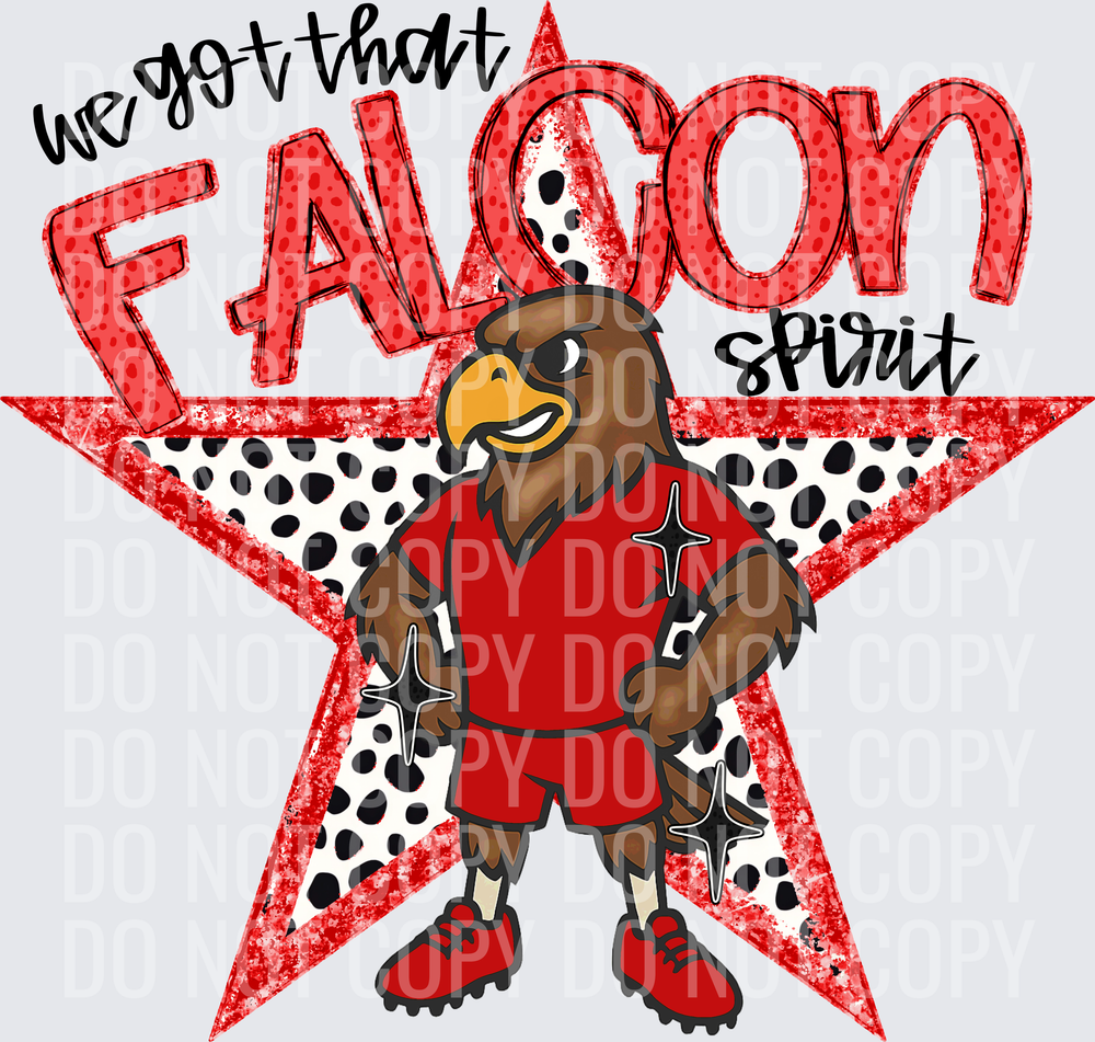 KayndiDesigns 09.26 We Got That Spirit Falcon Red