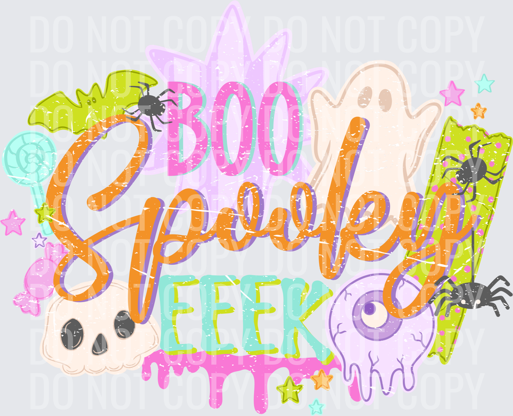 Boo spooky eek distressed