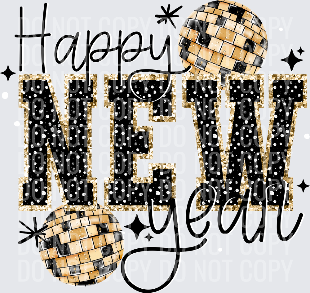Happy new year black
