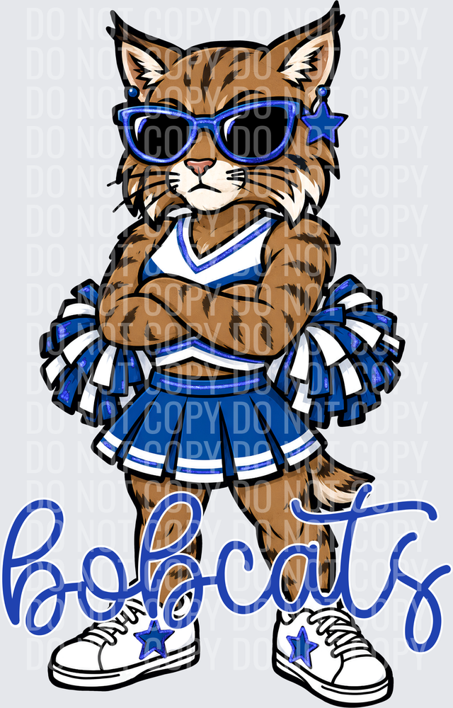 Bobcats Cheer Blue White