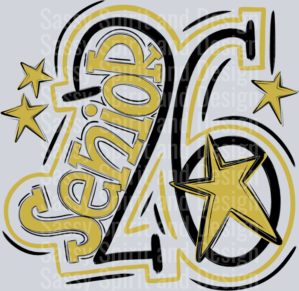 Senior 2026 Black Veas Gold