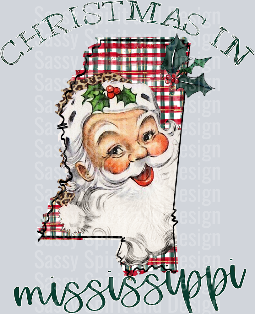 Christmas in State Santa State Set MISSISSIPPI