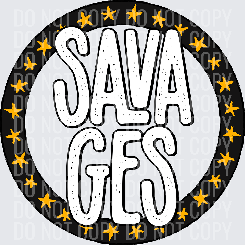 SavagesStarCircleBlackGold