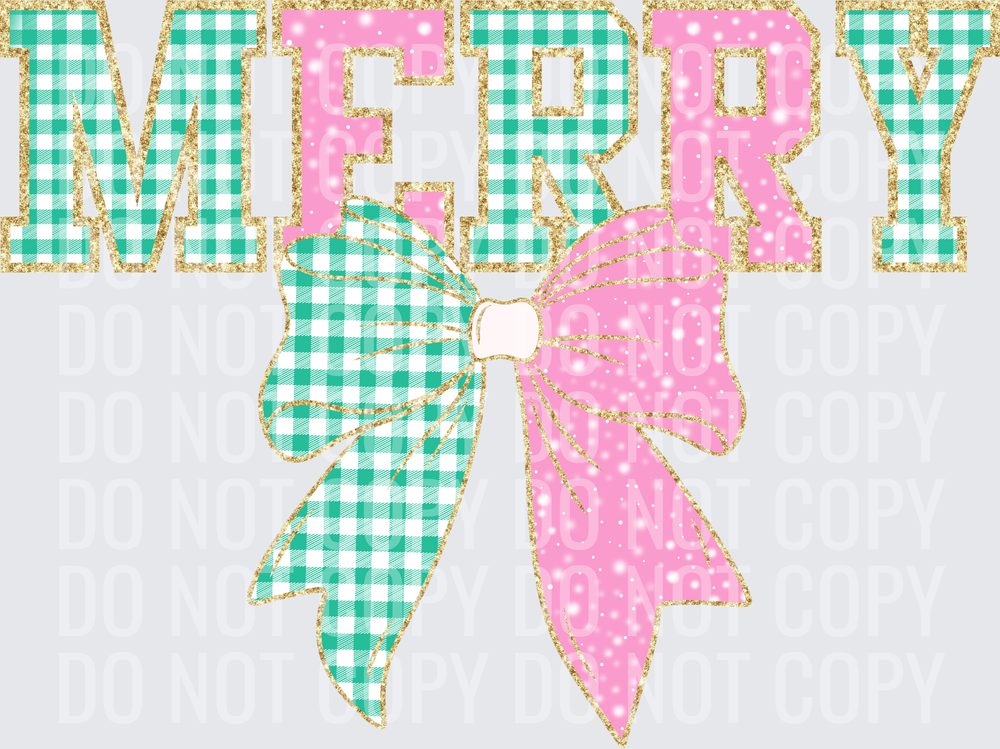 Merry glitter bow