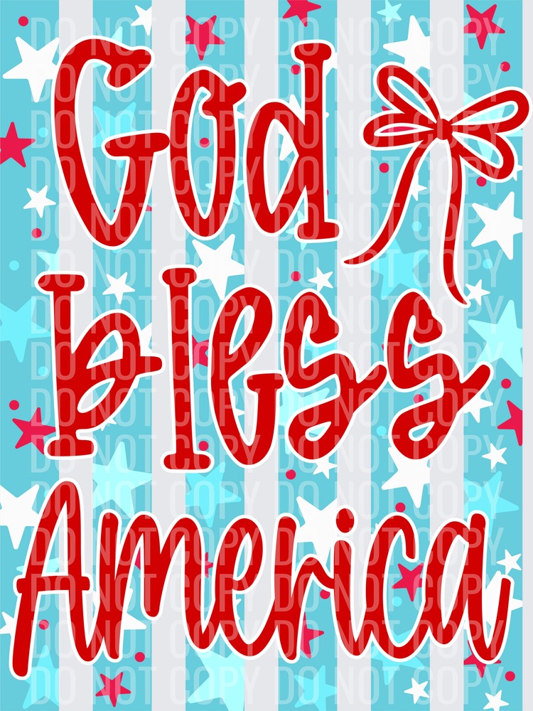 God bless America with bow