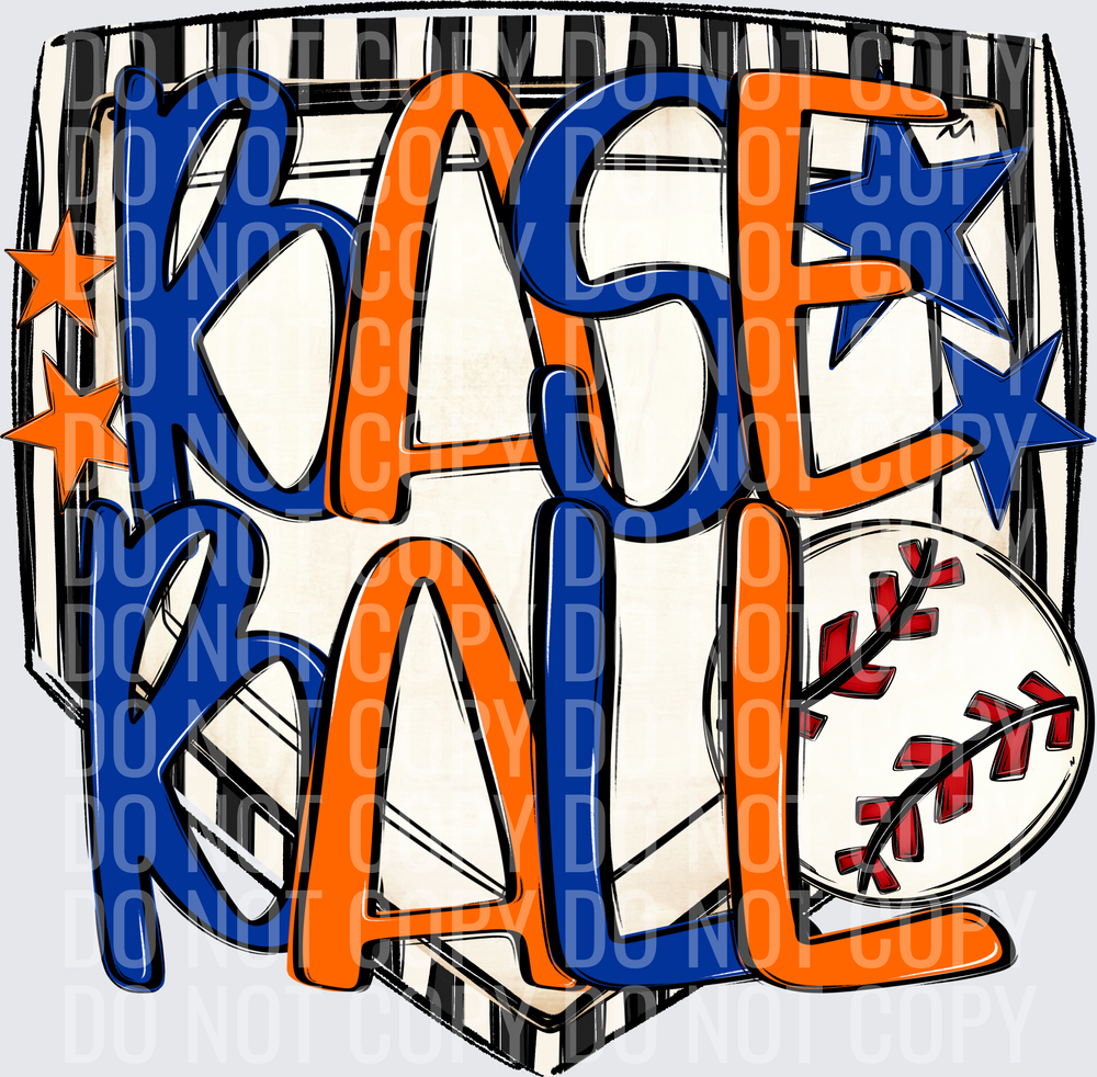 Baseball Base Royal Orange