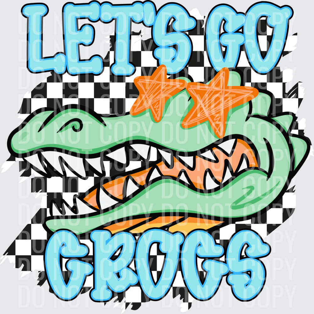 Let’s go crocs checkered