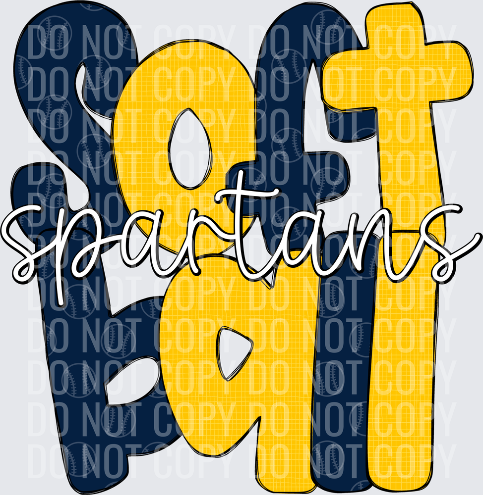 SpartansNavyYellowGold-Softball