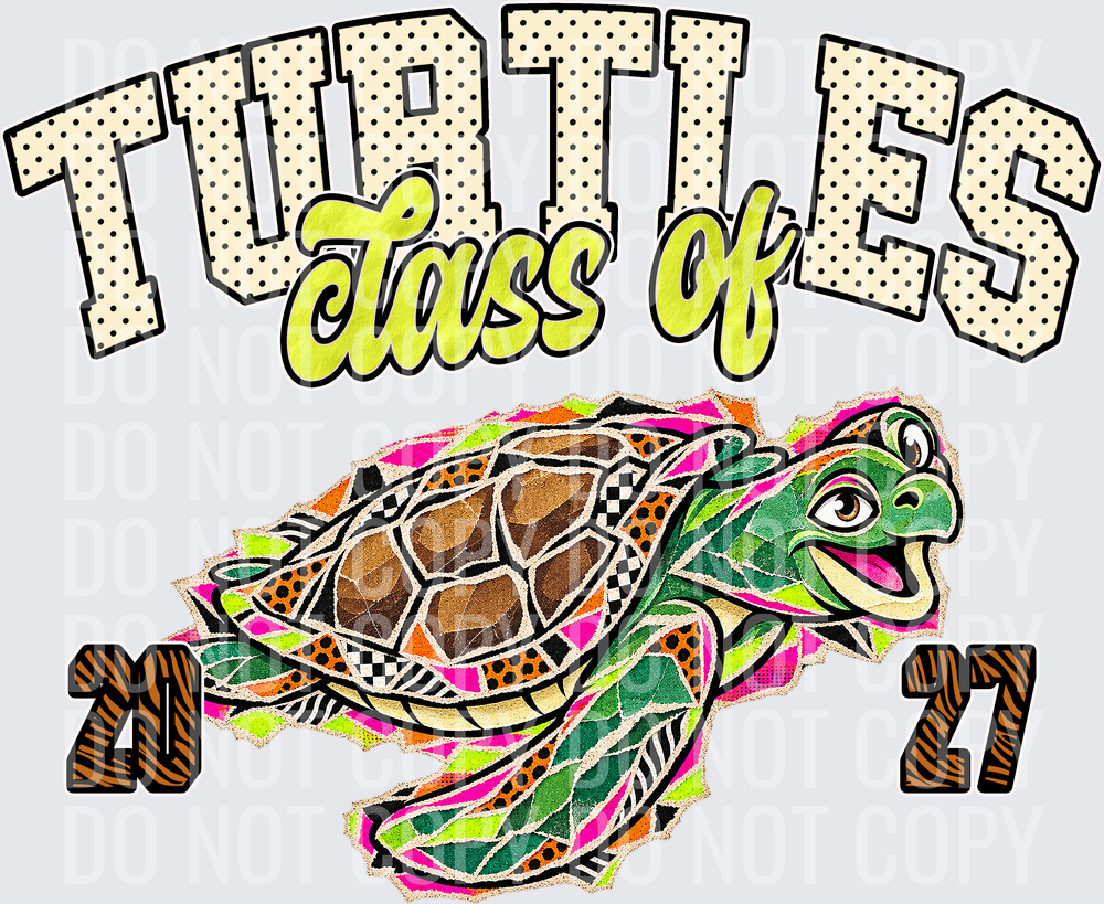 KayndiDesigns 10.26 Class of 2027 Bright Turtles