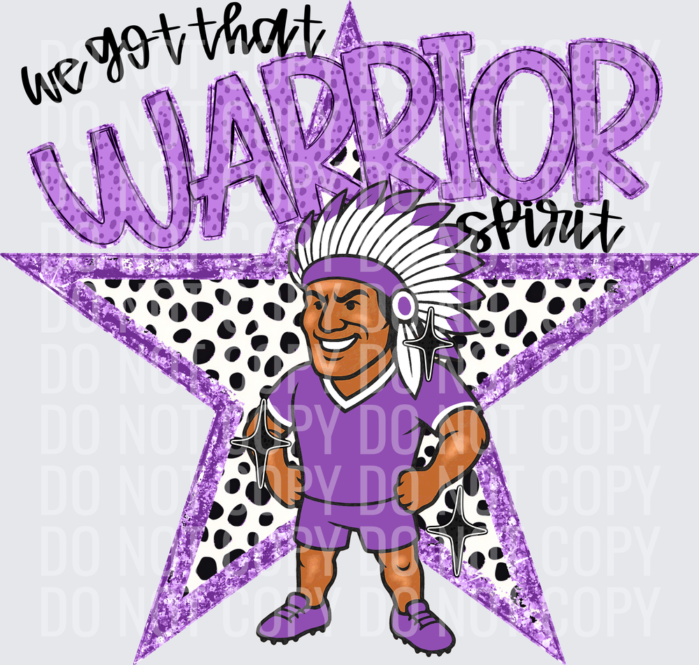 KayndiDesigns 09.26 We Got That Spirit Warrior Purple