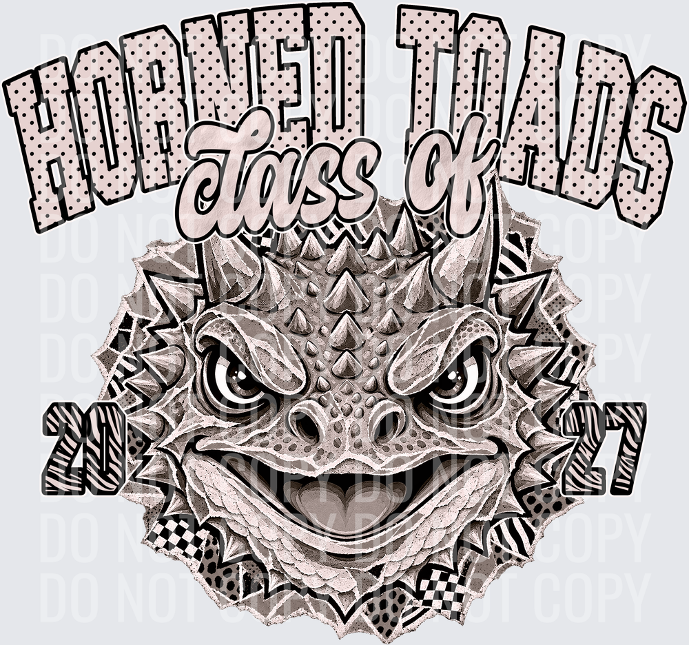 KayndiDesigns 10.26 Class of 2027 Neutral Horned Toads