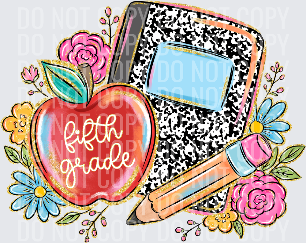 Fifth Grade Floral Back to School