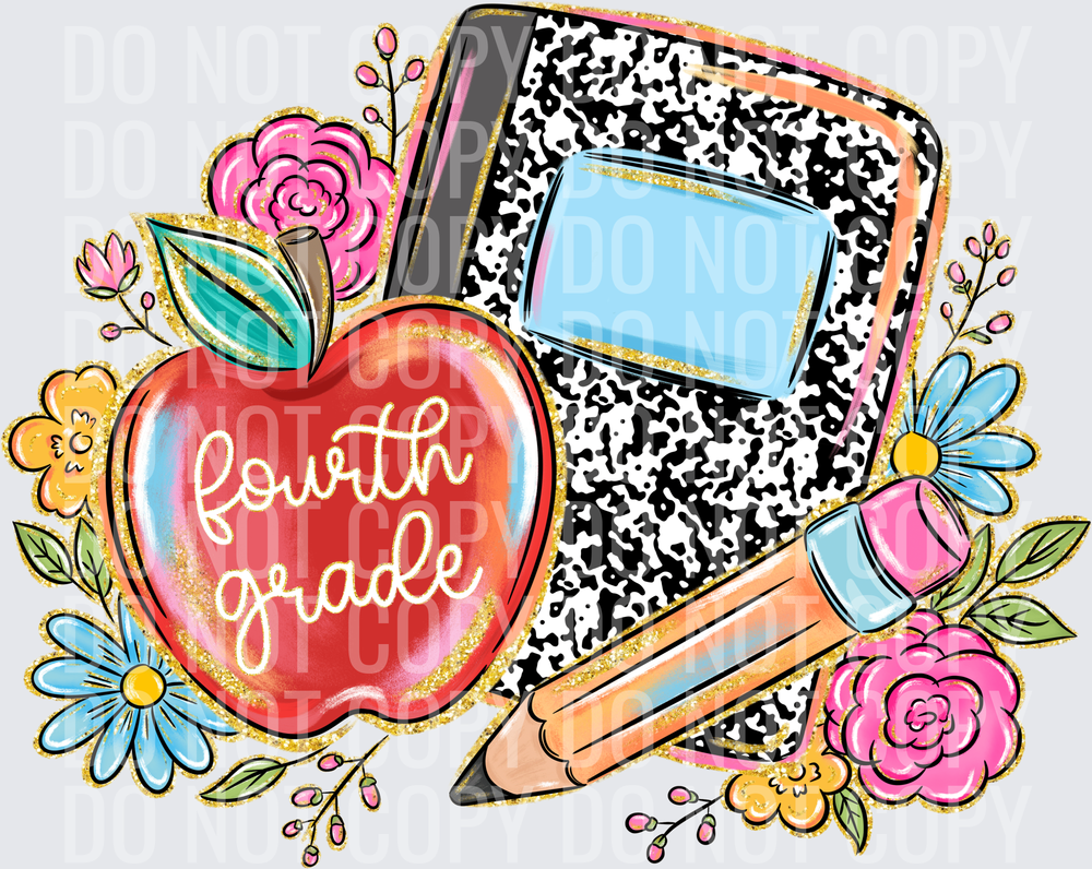 Fourth Grade Floral Back to School