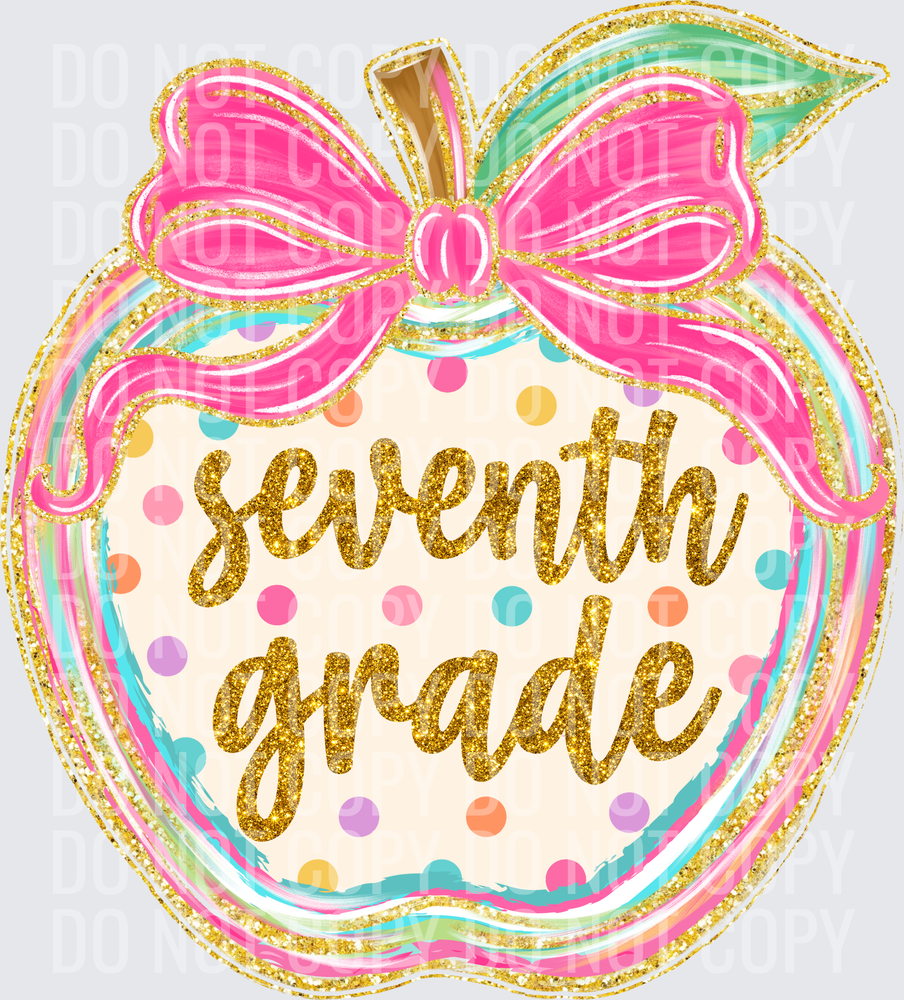 Seventh grade polka dot apple