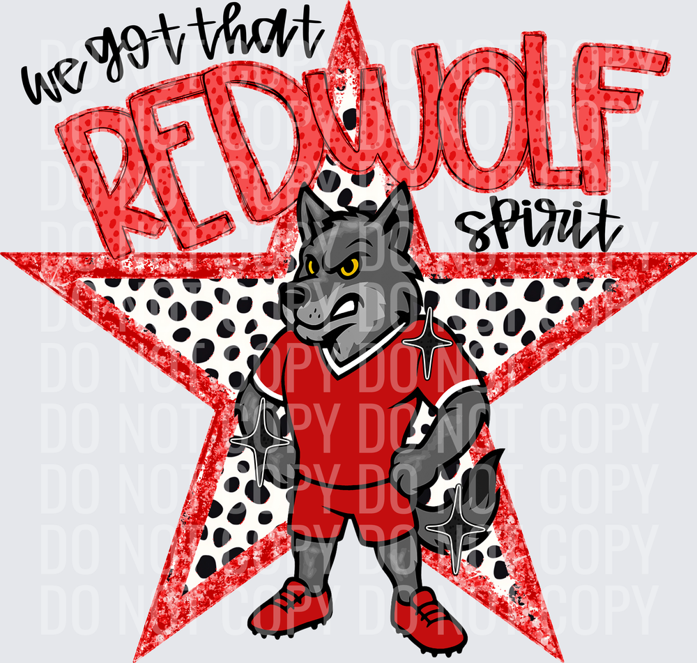 KayndiDesigns 09.26 We Got That Spirit Red Wolf Red