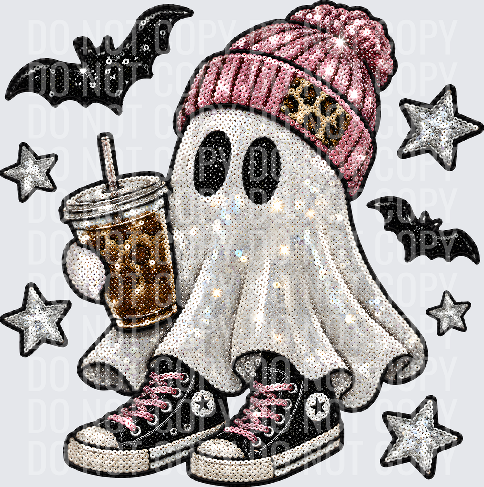 GHOST COFFEE FAUX SEQUIN