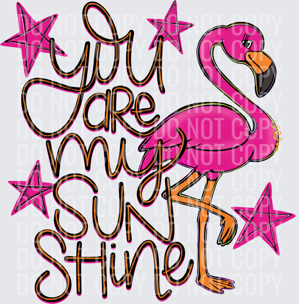 you are my sunshine flamingo
