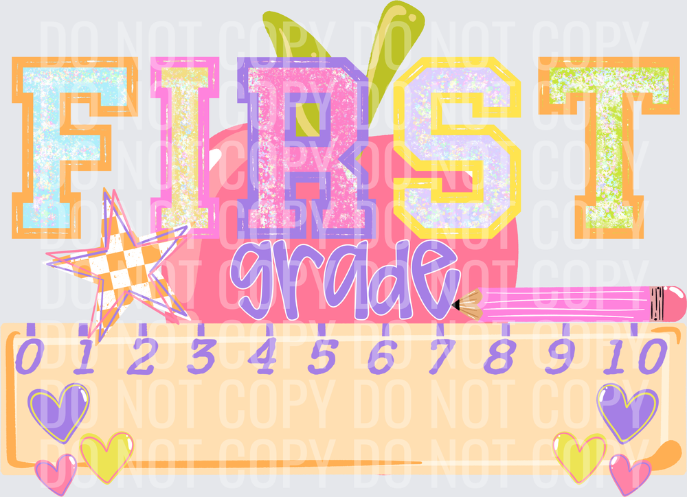 First grade Apple glitter