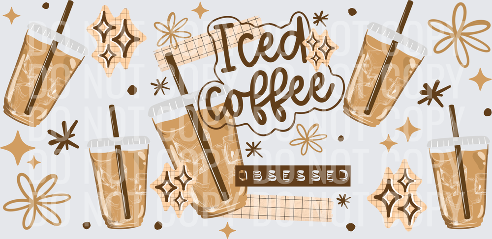 iced coffee obsessed 16oz wrap